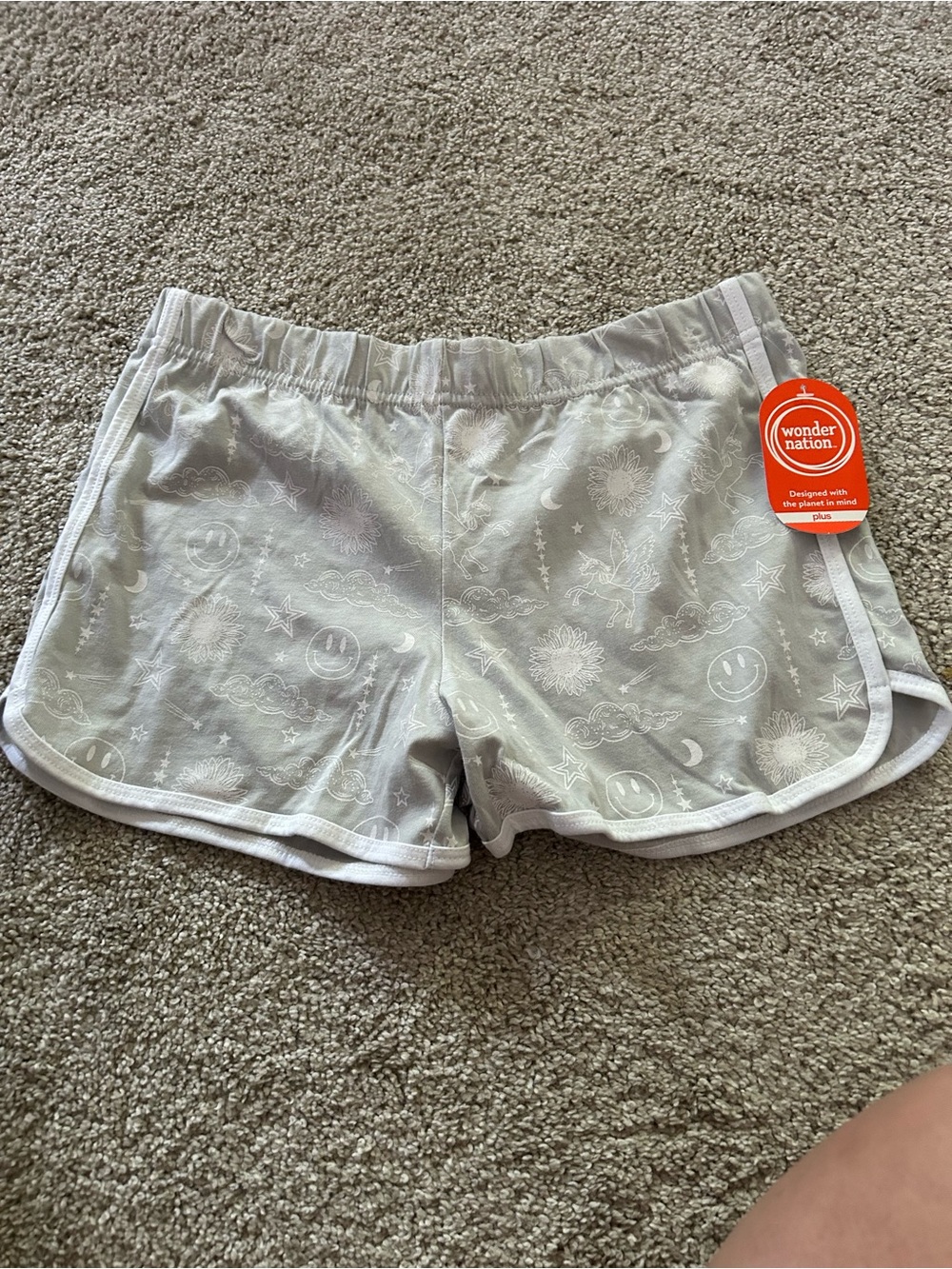 Wonder Nation XL Plus Gray Knit Shorts NWT